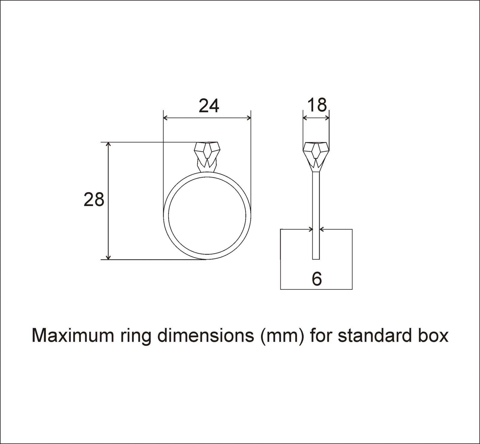 Ring size online holder